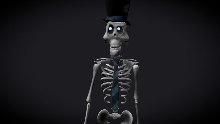 Skeleton Walking Animation 3D Model