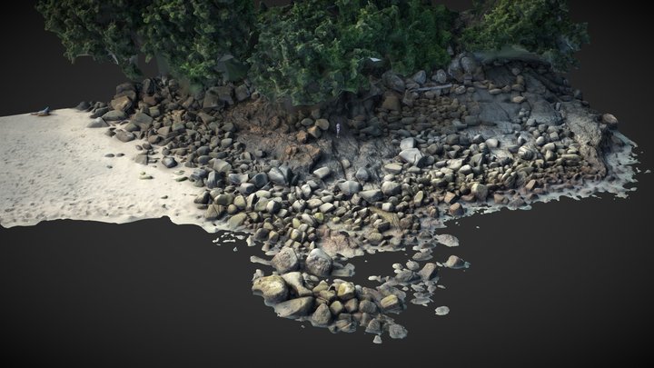 Rock, reef, beaches, seaside – Gratis 3D-model STL