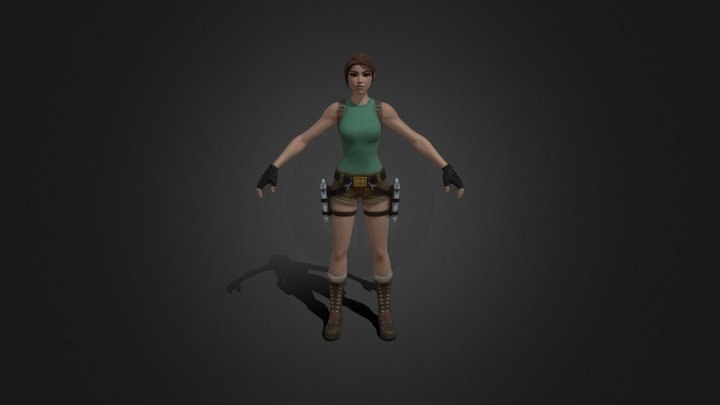Lara Croft - Shorts Style 3D Model
