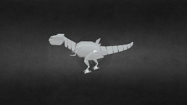 T-Rex Run Cycle 3D Model