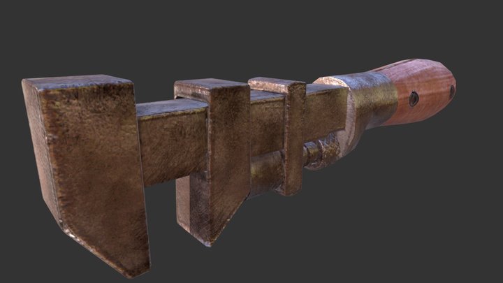 Antique Wrench 3D Model