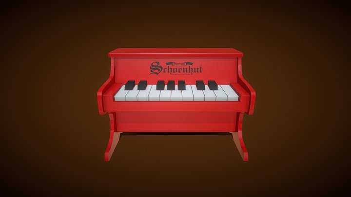 Toy Piano 3D Model