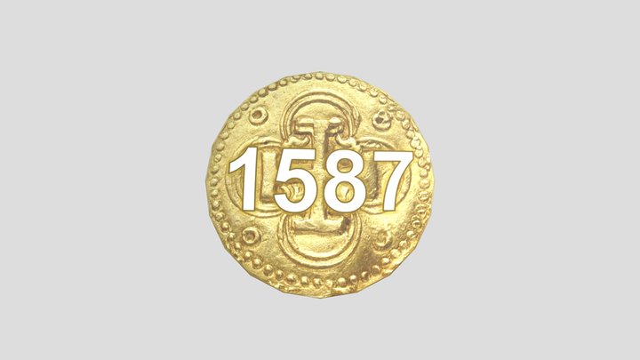 doblón de oro 1587 3D Model