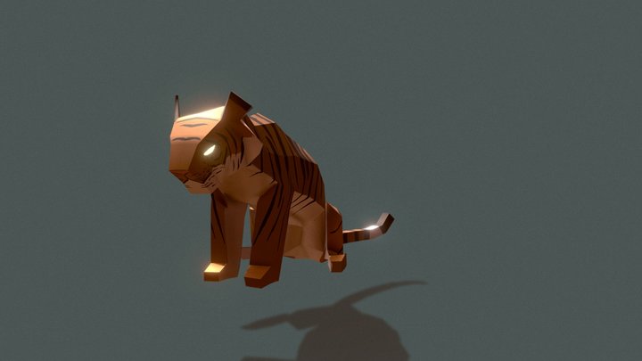 Tiger Low poly 3D Model