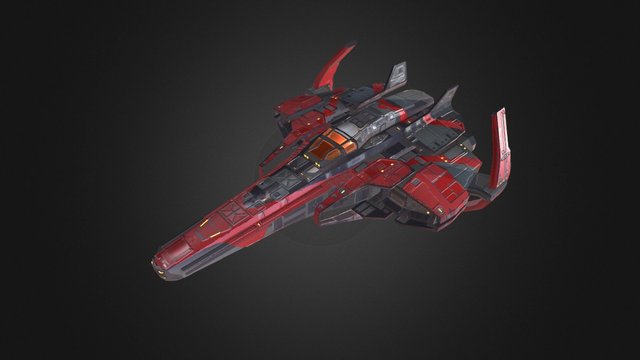 Spaceship Fighter 3D Model