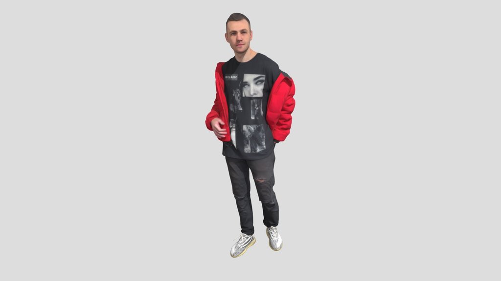 Streetwise Young Man With Popped Puffer