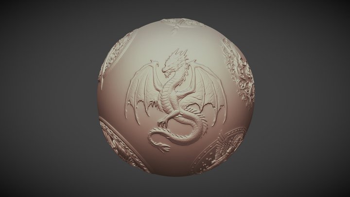 200 Ornament Alpha Textures 3D Model