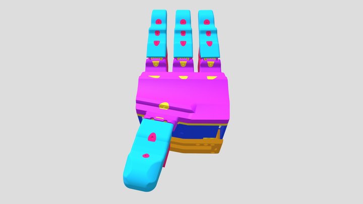 LEAP v2 Assembly Round Finger Top Mount Left 3D Model