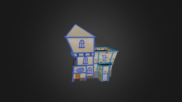 Cartoon Style House 3D Model