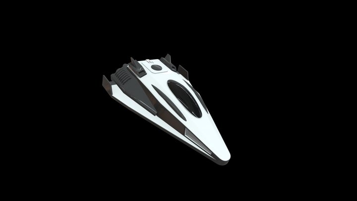 Futuristic hoover car for Budweiser game 2 3D Model