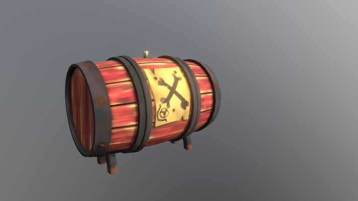 Gunpowder Barrel (Sea Of Thieves Fan Art) 3D Model