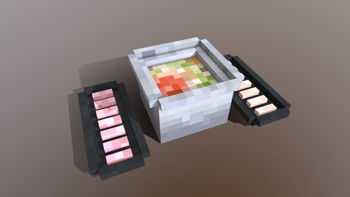 Korean BBQ Pot 3D Model