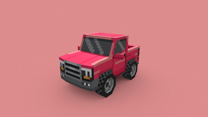 Low-Poly Truck 3D Model