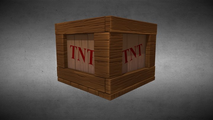 Stylized TNT box 3D Model