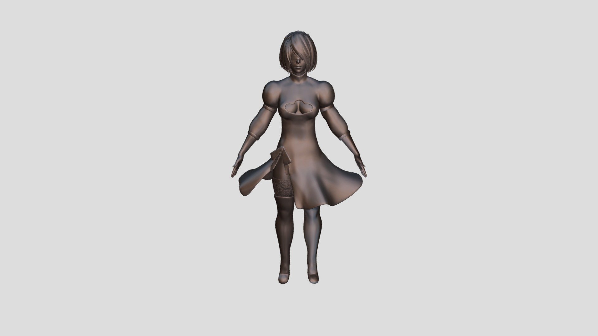 Nier automata 2B - 3D model by niki148823 [8c18782] - Sketchfab