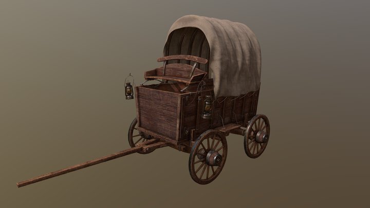 Old wagon - Realistic - 4K 3D Model