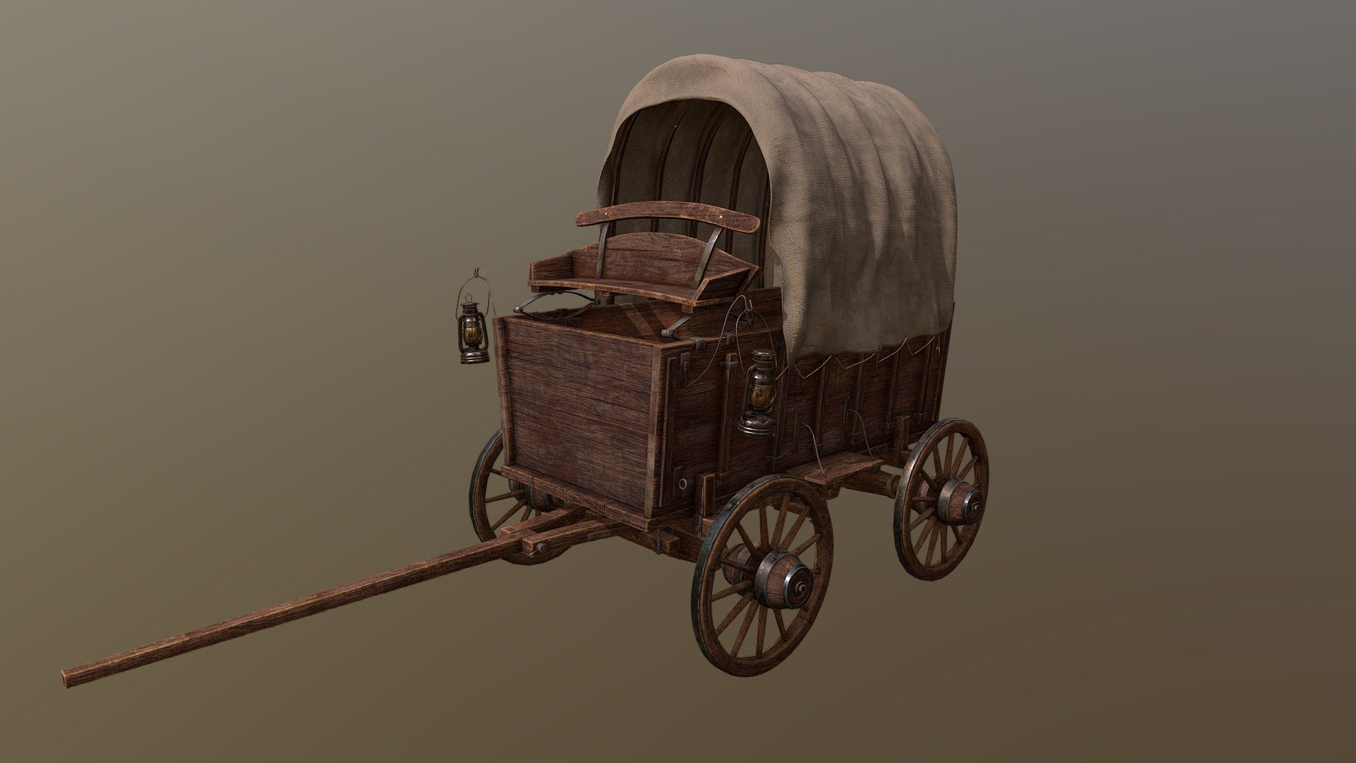 Old wagon - Realistic - 4K - 3D model by LostPlaces [8c18b35] - Sketchfab