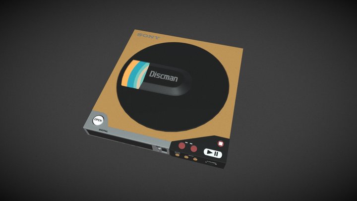 Discman Cd Player 3D Icon download in PNG, OBJ or Blend format