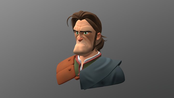 Male Head Sculpt 3D Model