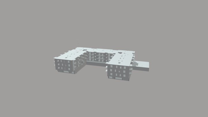 Low-stored apartments 3D Model