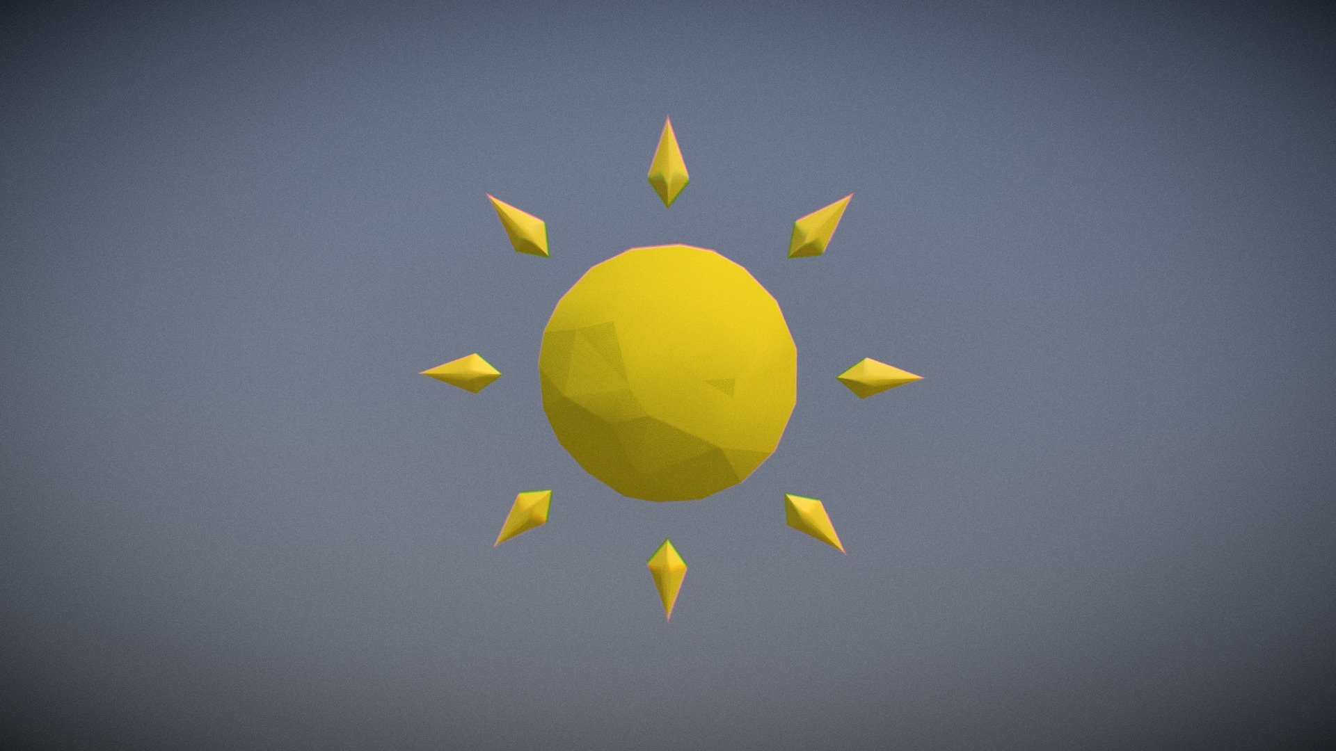 Low poly sun - 3D model by herrwoland (@herrwoland) [8c1d2c3] - Sketchfab