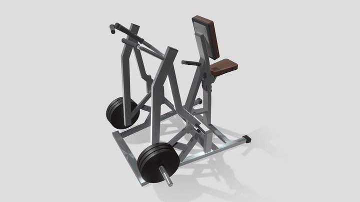 Seated Row Machine 3D Model