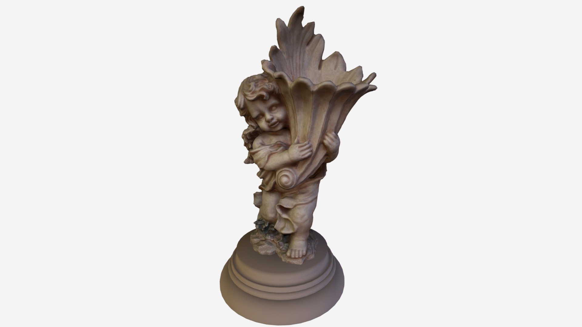 Old Cherub Vase