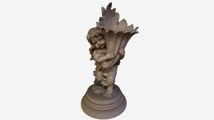 Old Cherub Vase 3D Model