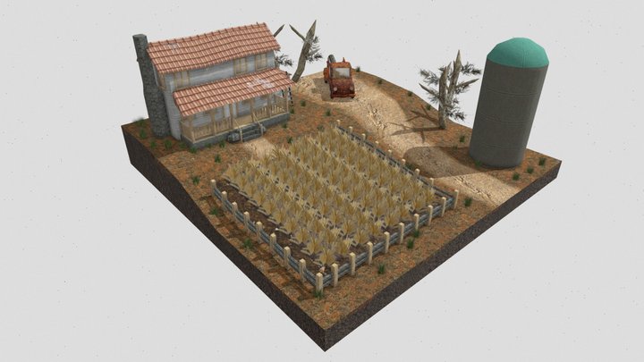 DAE Diorama retake – Small farm 3D Model