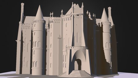 Episcopal Palace of Astorga 3D Model