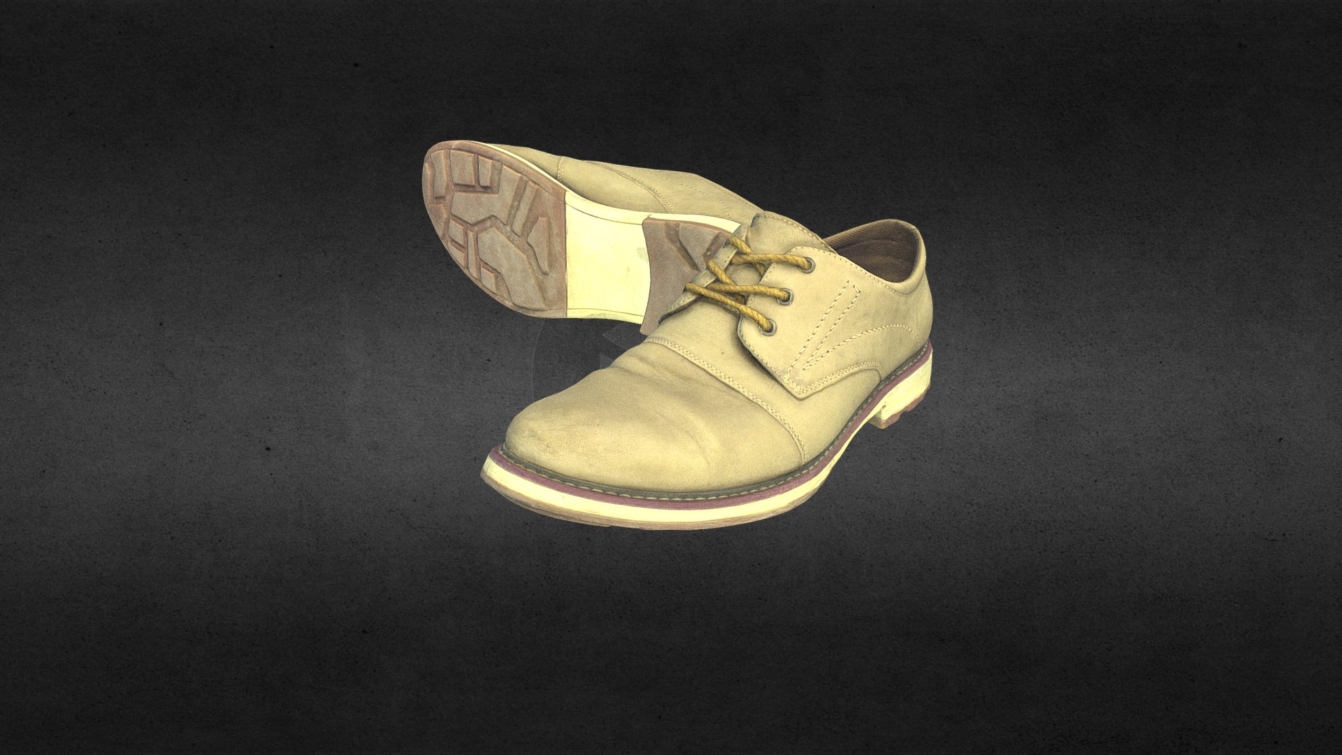 3D model Elegant leather shoes - This is a 3D model of the Elegant leather shoes. The 3D model is about a pair of shoes.