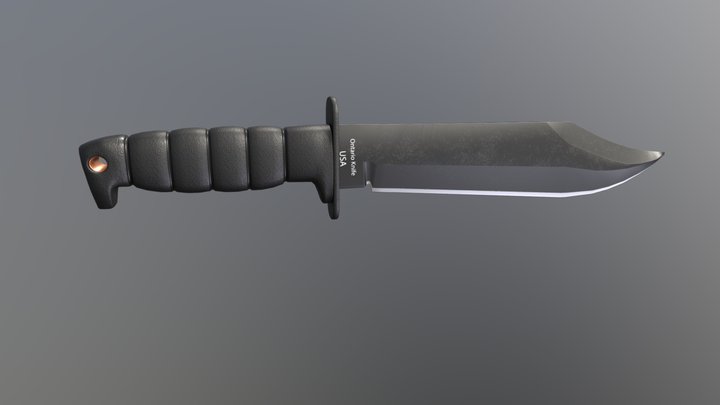 Ontario SP 10 Bowie knife 3D Model