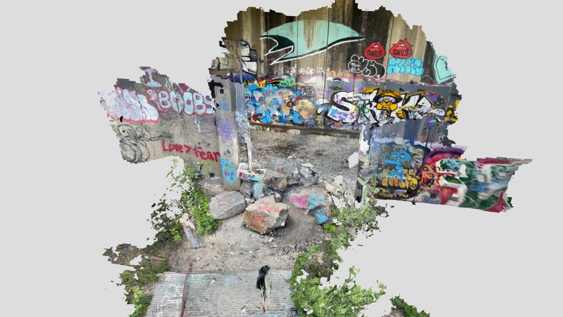 Truckee Rail Tunnel Graffiti — Sketchfab embed 3D viewer