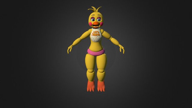 FNAF 2 Toy Chica 3D Model