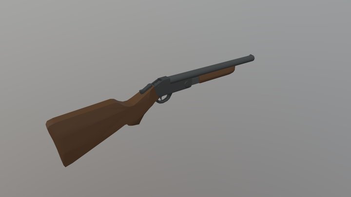 Single Barrel Shotgun 3D Model