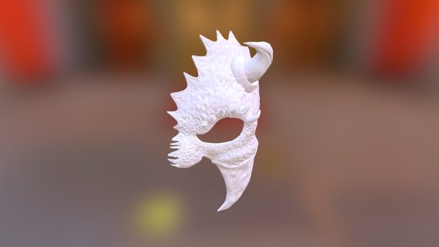 Half Demon Mask 3D Model
