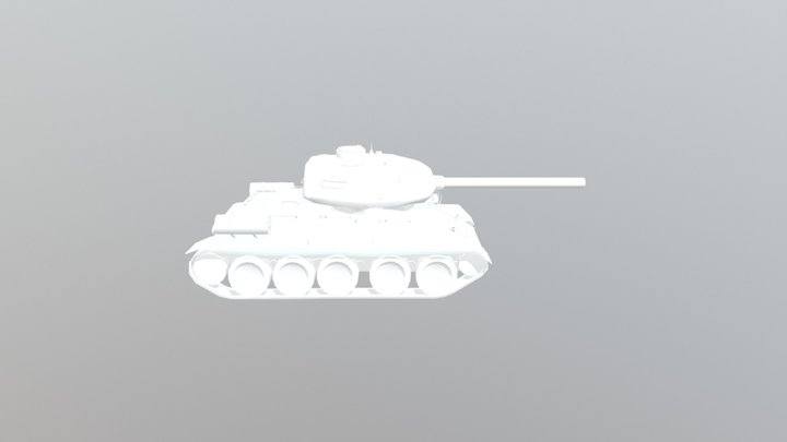 T-34-85M [Without Textures] 3D Model