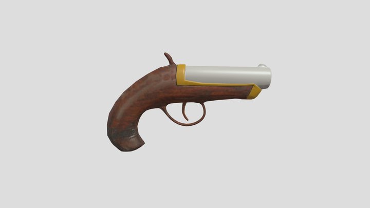 Old Gun - Low Poly 3D Model