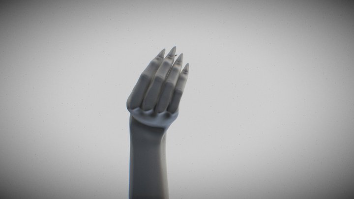 Hand practice for Halloween 3D Model