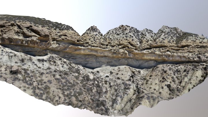 Mizala Azagador-Chozas contact, Sorbas Basin 3D Model