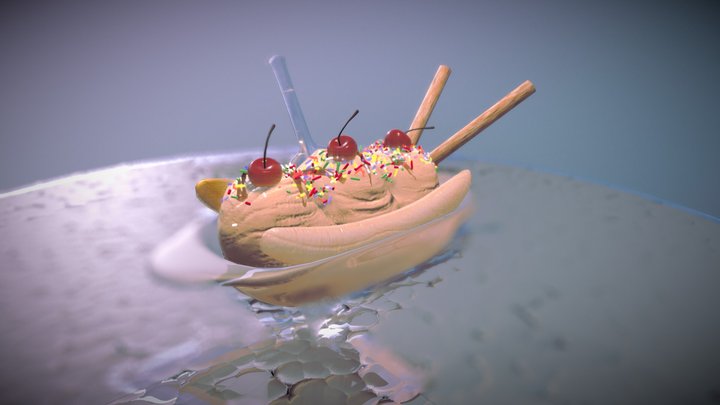 Banana Split 3D Model