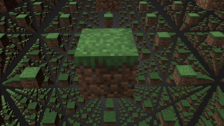 Minecraft Grass Block Cubes – Free 3D Model STL