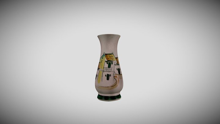 Scan 3D mầu: Lọ hoa 3D Model