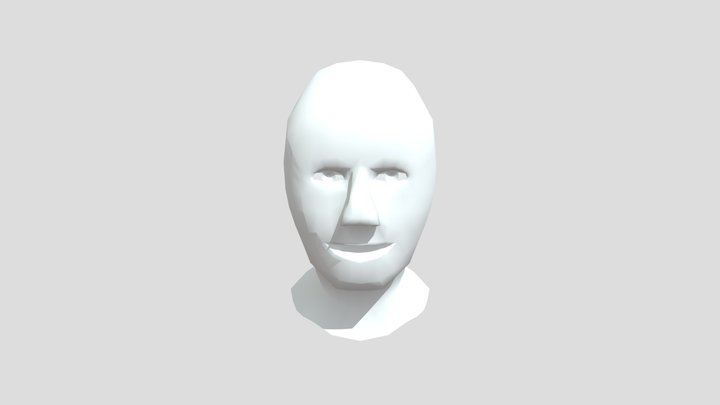 Low Poly Head 3D Model