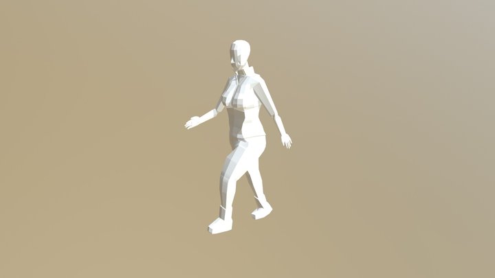Walk Cycle 3D Model
