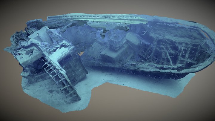 (VR mobile optimized) pos1 Wreck Lanzarote 3D Model
