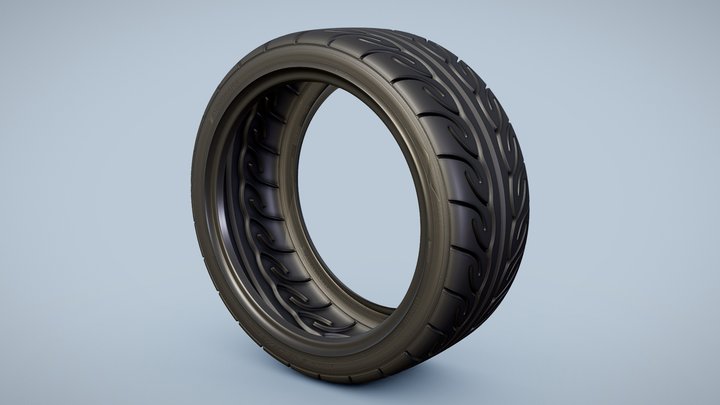 Yokohama Neova Performance Car Tyre 3D Model