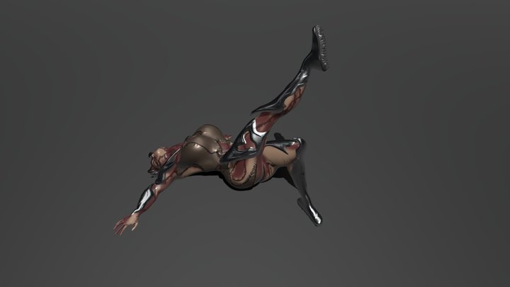 Female Laying Pose (2) 3D Model