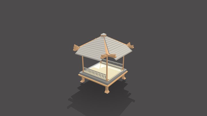 Bali Gazebo 3D Model