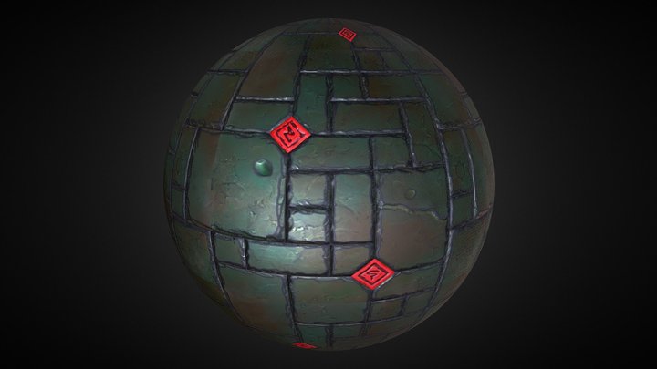 Tileable Stone Floor Texture 3D Model